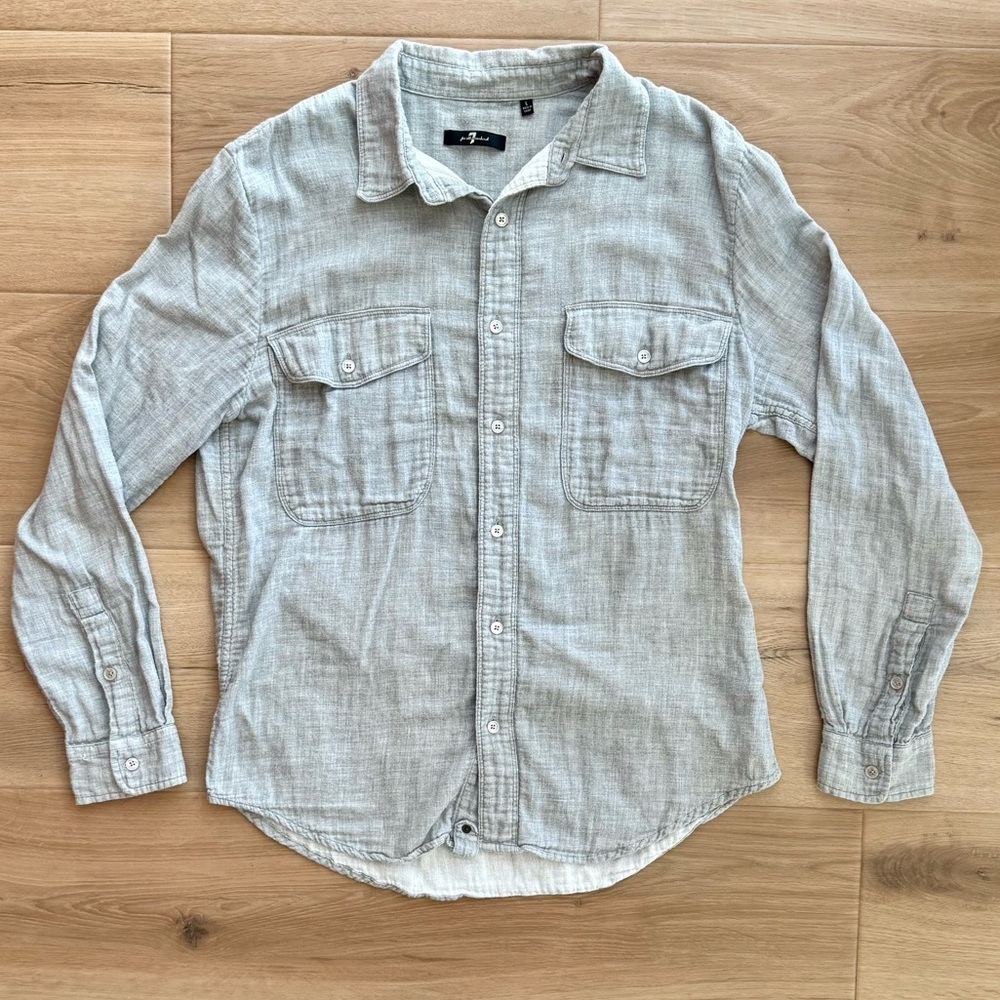7 for All Mankind Men’s Button Down Size L